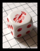 Dice : Dice - 6D - Koplow Coral and White Lobster Gen Con Aug 2009